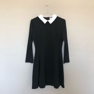 Black and White Collared Dress